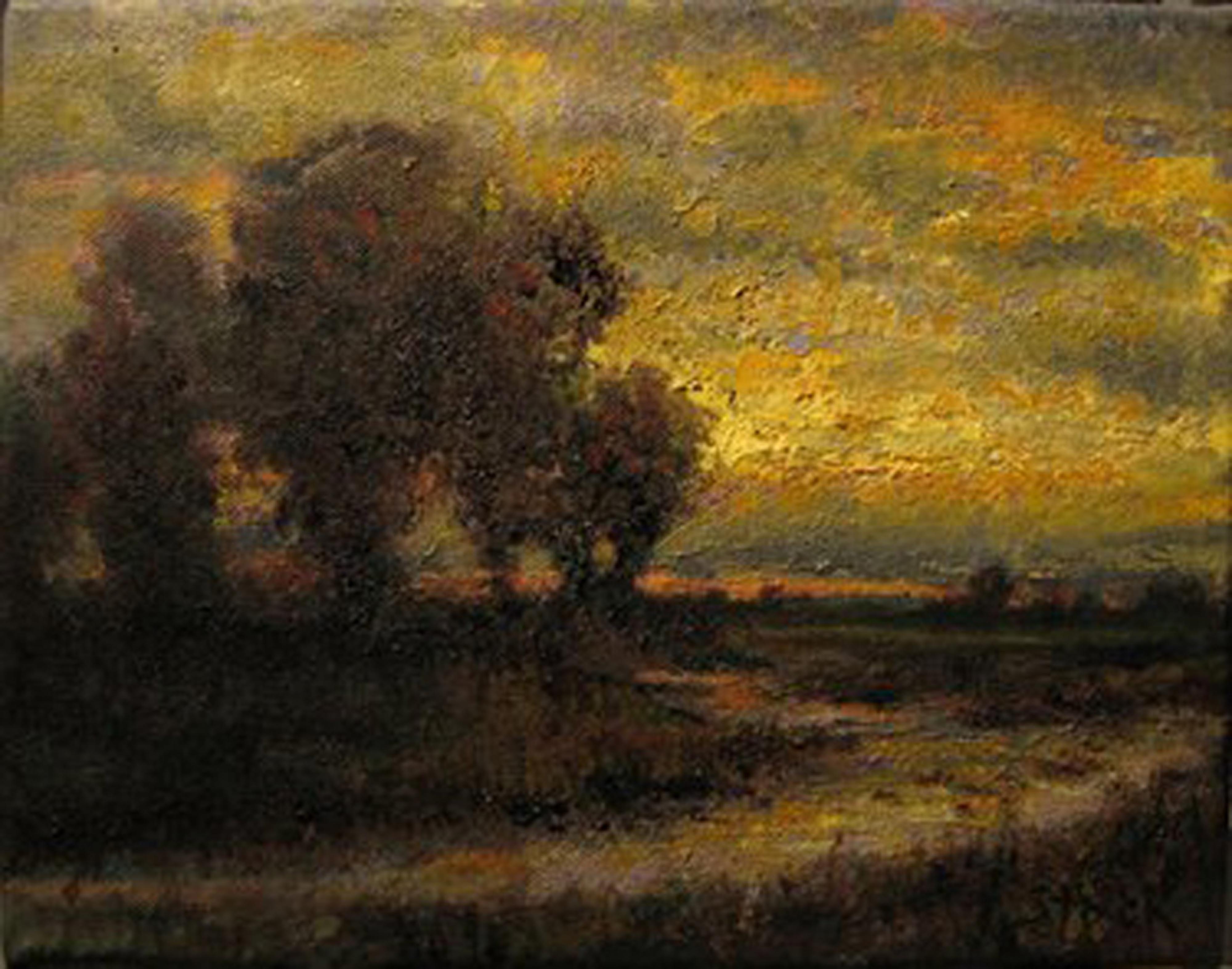 Getting Late, oil on canvas by Frank Stock